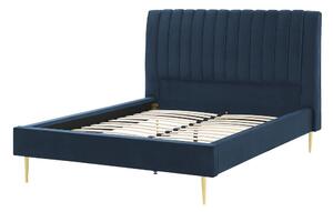 Manželská posteľ 140 cm Marvik (modrá). Vlastná spoľahlivá doprava až k Vám domov. 1081276