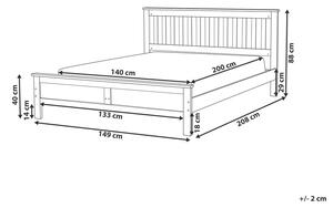 Manželská posteľ 140 cm Maye (tmavé drevo). Vlastná spoľahlivá doprava až k Vám domov. 1081310