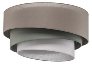 Stropné Lampa Euluna, Trio monocolor, stmievateľné, Sivá, Obývacia izba, Tkanina / Textil, Moderný