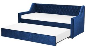 Jednolôžková posteľ 200 x 90 cm Monza (modrá). Vlastná spoľahlivá doprava až k Vám domov. 1081521