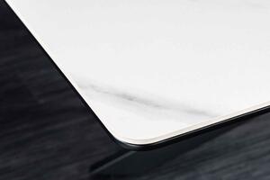 Rozťahovací keramický stôl Halia 160-200 cm biely mramor
