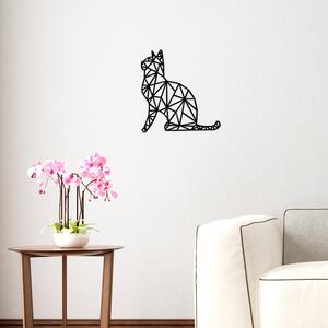 Drevená nástenná dekorácia Mačka
