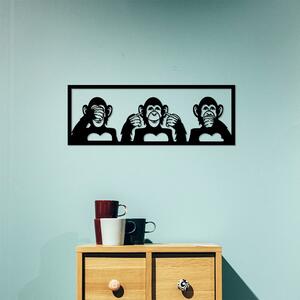 Kovová nástenná dekorácia Tri opice