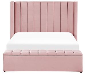 Manželská posteľ 140 cm Noya (ružová). Vlastná spoľahlivá doprava až k Vám domov. 1081720
