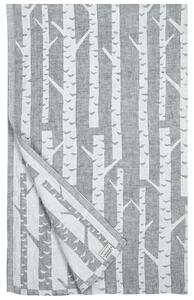 Ľanový uterák Koivu, čierno-biely, Rozmery 95x150 cm