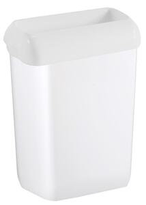 MARPLAST Nástenný odpadkový kôš PRESTIGE s vekom a nástavcom na vrecia, 42 l, biely A74101-1