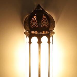Marocká nástenná lampa Ruya mliečne sklo