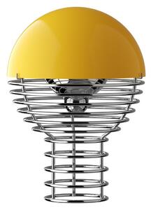 Stolové Lampa Verpan, Wire, stmievateľné, Žltá, Obývacia izba, Ušľachtilá oceľ, Dizajnový