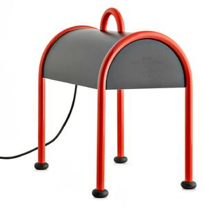 Stolové Lampa Stilnovo, Valigia, Červená, Obývacia izba, Kov, Dizajnový