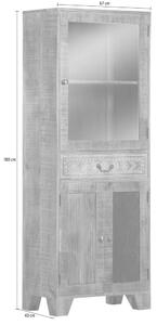 Massive home | Dřevěná knihovna Puno z masivního mangového dřeva - VÝPRODEJ MH60673/5