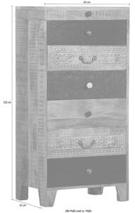 Massive home | Dřevěná komoda Puno z masivního mangového dřeva - VÝPRODEJ MH60128/5