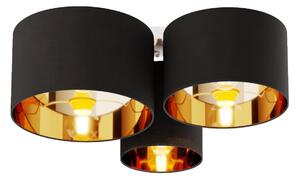 Stropné Lampa Lindby, Laurenz, stmievateľné, Čierna, Obývacia izba, Tkanina / Textil, Moderný