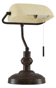 Stolové Lampa Lindby, Profina, Hnedá / Hrdzavá, Obývacia izba, Kov, Starožitný