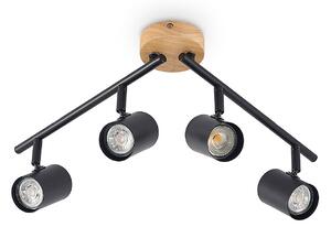 Stropné Lampa Lindby, Xiomara, stmievateľné, Čierna, Obývacia izba, Kov, Moderný