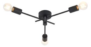 Stropné Lampa Lindby, Cerros, stmievateľné, Čierna, Obývacia izba, Kov, Moderný