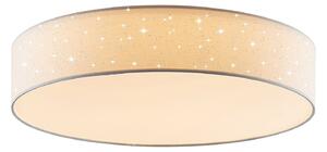 Stropné Lampa Lindby, Ellamina, stmievateľné, Biela, Obývacia izba, Tkanina / Textil, Moderný