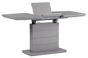 Jedálenský stôl rozkladací so sklenou doskou sivý (a-420 sivý)