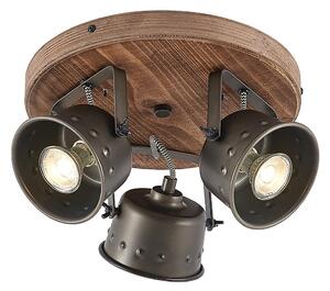 Stropné Lampa Lindby, Rubinjo, stmievateľné, Drevo, Obývacia izba, Kov, Vintage