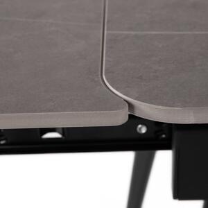 Dizajnový jedálenský stôl rozkladací v sivej farbe s keramickou doskou (a-405M sivý)