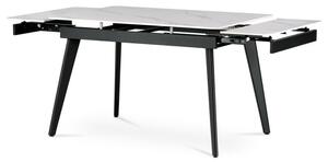 Dizajnový jedálenský stôl rozkladací v bielej farbe s keramickou doskou (a-405M biely)