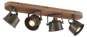 Stropné Lampa Lindby, Rubinjo, stmievateľné, Čierna, Obývacia izba, Kov, Vintage