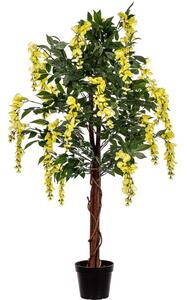 PLANTASIA umelý strom, 120 cm, Wisteria, žltá