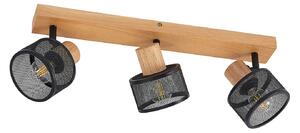 Stropné Lampa Lindby, Evinora, stmievateľné, Drevo, Obývacia izba, Drevo, Moderný