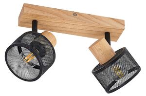 Stropné Lampa Lindby, Evinora, stmievateľné, Drevo, Obývacia izba, Drevo, Moderný
