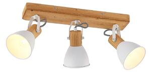 Stropné Lampa Lindby, Merela, stmievateľné, Drevo, Obývacia izba, Drevo, Škandinávsky