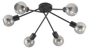 Stropné Lampa Lindby, Lioma, stmievateľné, Čierna, Obývacia izba, Kov, Moderný