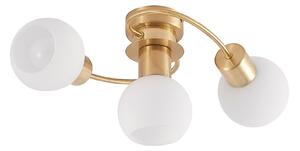 Stropné Lampa Lindby, Ciala, stmievateľné, Zlatá / Mosadz, Obývacia izba, Sklo, Moderný