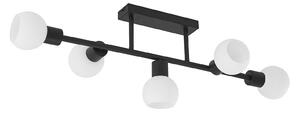 Stropné Lampa Lindby, Biscala, stmievateľné, Čierna, Obývacia izba, Kov, Moderný