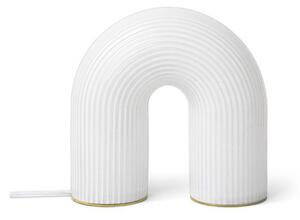 Stolové Lampa ferm LIVING, Vuelta, stmievateľné, Biela, Obývacia izba, Sklo, Dizajnový