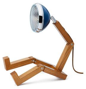Stolové Lampa MR. WATTSON, Modrá, Obývacia izba, Kov, Vintage