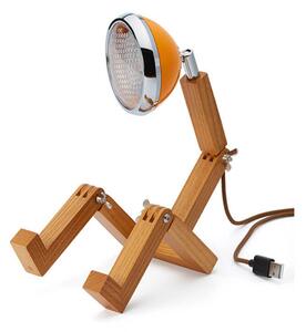 Stolové Lampa MR. WATTSON, stmievateľné, Oranžová, Obývacia izba, Kov, Vintage