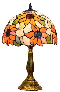 Tiffany stolná lampa Orange 109 - Huizhou Oufu Lighting v.48xš.30,sklo/kov,40W (Orange flowers)