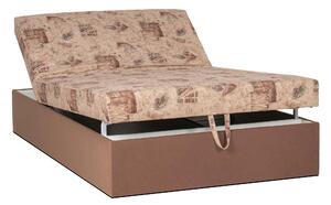 Polohovacia posteľ Alex 120, hnedá (č.213/49 , matrace A do 90 kg)