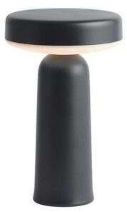 Stolové Lampa Muuto, stmievateľné, Čierna, Obývacia izba, Plast
