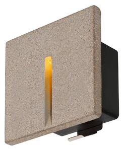 Concreto LED nástenné svietidlo, úzke, IP65, svetlošedé