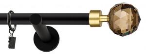 Dekorstudio Garniža jednoradová CRYSTAL zlatá MIX čierna-matná 19mm Dĺžka: 200cm, Typ príslušenstva: Bez príslušenstva