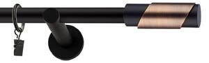 Dekorstudio Garniža jednoradová PARIS medená MIX čierna-matná 19mm Dĺžka: 300cm, Typ príslušenstva: Bez príslušenstva