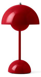 Stolové Lampa &Tradition, Flowerpot VP9, stmievateľné, Červená, Obývacia izba, Plast, Dizajnový