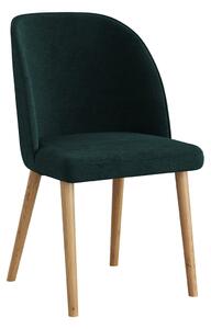 Čalúnená stolička zelená s drevenými nohami R16 Olbia