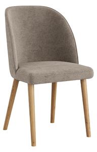 Čalúnená stolička béžová s drevenými nohami R24 Olbia