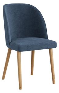 MOOD SELECTION Olbio Čalúnená stolička modrá s drevenými nohami R11