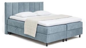Modrá boxspring posteľ s úložným priestorom 180x200 cm Elva Bold Line – Selection