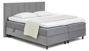 Sivá boxspring posteľ s úložným priestorom 160x200 cm Elva Bold Line – Selection