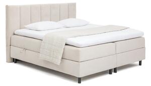 Béžová boxspring posteľ s úložným priestorom 160x200 cm Elva Bold Line – Selection