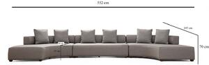 Dizajnová rohová sedačka Galatea 525 cm sivá