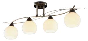 Stropné Lampa Lindby, Leanda, stmievateľné, Bronzová / Stará Mosadz, Obývacia izba, Sklo, Moderný